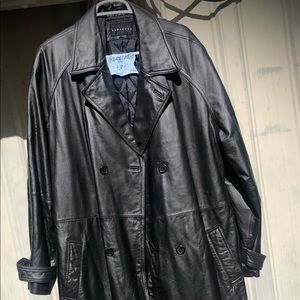 AWESOME BARACUTA MENS ALL 𝓛𝓮𝓪𝓽𝓱𝓮𝓻 TRENCH COAT